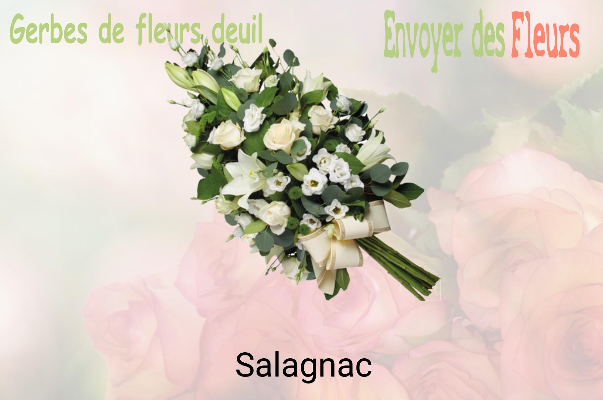 Gerbe de fleurs de deuil livrée à Salagnac